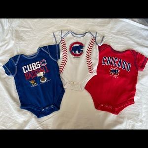 MLB Chicago Cubs onesies set of 3 6-9 month